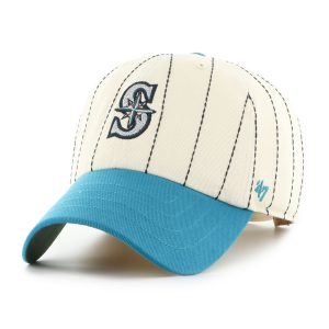 Seattle Mariners Rawlings '47 Brand Pinstripe Clean Up Hat